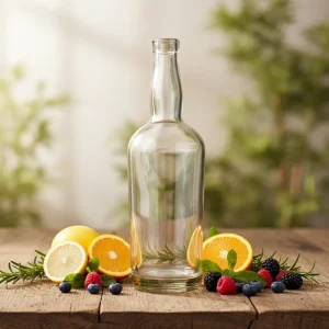 700ml 750ml Glass Wine Liquor Bottle for Brandy Gin Rum Tequila Vodka with Cork