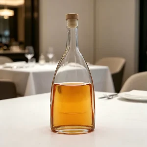 700ml Glass Bottle for Tequila Vodka Brandy Whiskey Gin Rum and Sparkling Water with Sandblasted Matte Finish