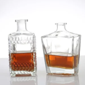 700ml Square Glass Tequila and Liquor Bottles