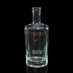 70cl Conical Glass Bottle for Whiskey and Rum with Embossing
