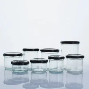 70ml 100ml 150ml 200ml 220ml 280ml 380ml Glass Jar with Lid for Jam, Caviar, and Pickles