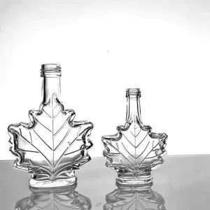 70ml 100ml 250ml Maple Syrup Glass Bottles with Maple Leaf Design for Ice Wine
