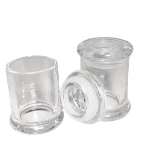70ml 220ml 350ml Clear Empty Glass Candle Jar Airtight Glass Container with Glass Lid