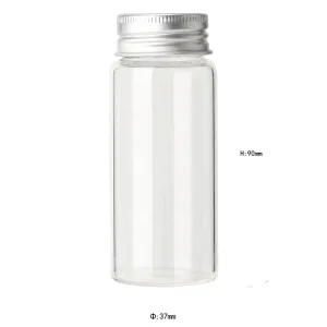 70ml Small Food Grade Glass Bottle Screw Aluminum Lid Multipurpose Food Packaging Glass Jar
