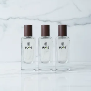 70ml Square Glass Perfume Spray Bottle with 15mm Crimp Neck