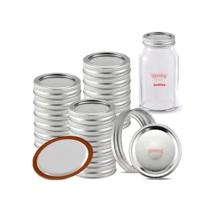 70mm 86mm Bulk Regular Silver Canning Lids Mason Wide Mouth Glass Mason Jar Regular Mouth Canning Lids for Food Beverage Storage