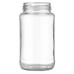 720ml 24oz Round Clear Glass Fruit Canning Jar with Tinplate Lid