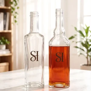 750ml 1000ml 1L Empty Square Glass Bottle for Vodka, Spirits, Whisky, Gin, and Tequila with Cork