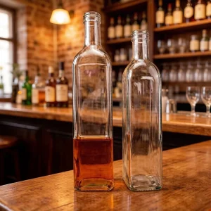 750ml 500ml 700 ml Empty Vodka Bottle Clear Round Liquor Whisky Spirits Vodka Gin Rum