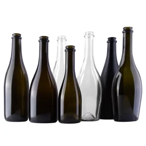 750ml 75cl Champagne Glass Bottle With Cork Neck