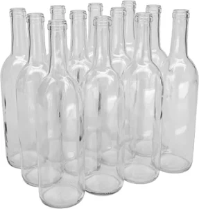 750ml Clear Frosted Ice Wine Glass Bottle 1.5L Red Wine Bottle
