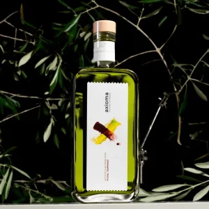 750ml Clear Square Glass Olive Oil Bottle with Cork Lid