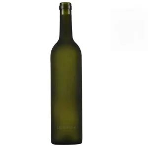 750ml Eco friendly Burgundy Wine Bottle with Cork Screw Cap Frost Super Flint Glass for Sparkling Wine Custom Logo