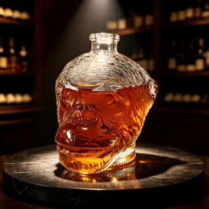 750ml Glass Bottle for Tequila Vodka Brandy Whiskey Gin Rum Beverage Mineral and Sparkling Water with Art Decal Printing