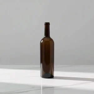 750ml Glass Wine Bottle with Cork Stopper, Screen Printed Custom Branding