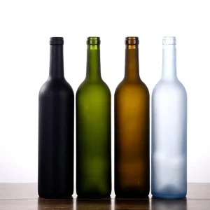 750ml Glass Wine Bottle with Seal Cork for Red Wine