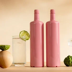 750ml Pink Glass Wine, Tequila, Water, and Spirit Bottle