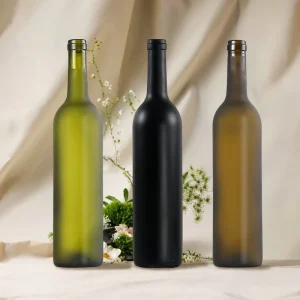 750ml Red Wine Glass Bottle with Custom Logo Seal Cork Hot Stamping Electroplated Finish Carton Pack