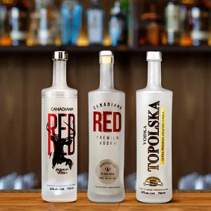 750ml Round Frosted Glass Bottle for Vodka, Wine, Liquor, and Whisky with Cork