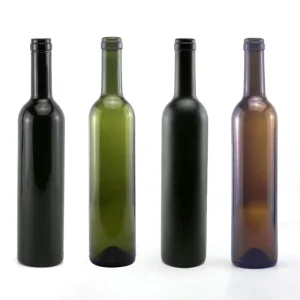 750ml Transparent or Black Glass Wine and Liquor Bottle