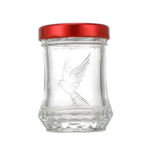 75ml 100ml 150ml 200ml 250ml 300ml 380ml Honey Bird’s Nest Glass Bottles with Red Lid