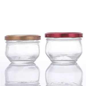 75ml 100ml 150ml Elegant Glass Container Food Bird Nest Packaging Glass Jar With Red Lid