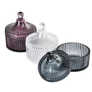 75ml 250ml 500ml Colorful Empty Candle Glass Jar with Glass Lid Home Decor Luxury Candle Holder Candle Jar