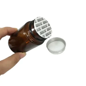 75ml Amber Glass Capsule Pill Bottle Pharmaceutical Packaging Safety Seal Screw Cap Wide Mouth Jar Liquid Medicine Empty Bottle