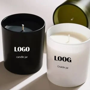 7oz 10oz 14oz Black White Gold Glass Candle Jars for Fragrance Candle Making