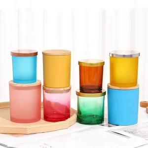 7oz 10oz Vintage Glass Candle Jars, Empty Scented Christmas Candle Holders