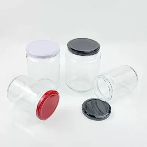 7oz 32oz Food Grade White Flint Glass Jars with Lug Caps for Custom Logo Jam Pickle Hot Sauce Jelly Canning