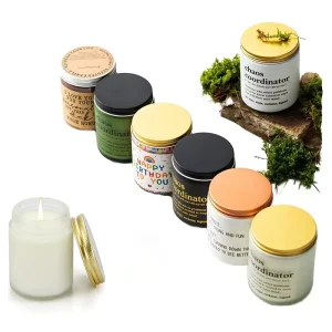 7oz Handmade Soy Wax Votive Smokeless Glass Jar Aromatherapy Scented Candle for Massage and Diwali
