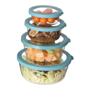 8-Pack Glass Food Storage Containers with Airtight Glass Lids