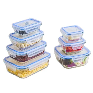 8 Pack Glass Food Storage Containers with PP Lids Upgraded Airtight Glass Meal Prep Lunch Containers for Oven Dishwasher Safe