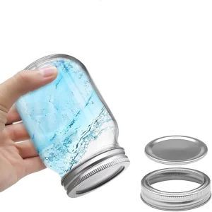 8 oz 12 oz 16 oz 32 oz Clear Glass Mason Jar with Lid and Straw for Canning, Food Storage and Fermenting