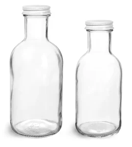 8 oz 12 oz 16 oz Hot Sauce Glass Stout Bottles With Leak Proof Screw Caps for Milk Beverages Oil Salad Dressing