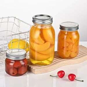 8 oz 16 oz 32 oz Glass Mason Canning Storage Jar with Metal Lid