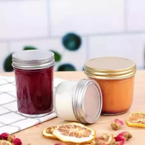 8 oz 250 ml Regular Mouth Tapered Glass Mason Canning Jar with Safety Button Lid for Jam and Jelly