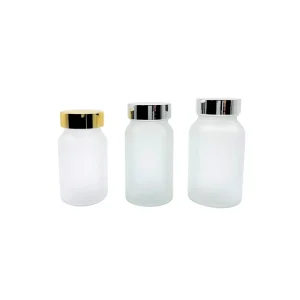 80ml 100ml 120ml Frosted Matte Glass Pill Bottle with Screw Cap for Vitamins, Tablets, and Capsules