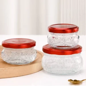 80ml 100ml 150ml 200ml Edible Bird’s Nest Bottles clear Round Jam Caviar Food Glass Jar With Lid