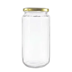80ml 350ml 750ml 960ml Clear Glass Canning Jars with Metal Screw Lids, Food Packaging, PVB/BPA-Free