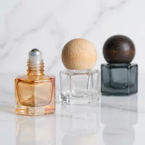 8ml Glass Round Roll On Bottles Screw Cap Matte Finish Refillable Empty Containers for Essential Oils Cologne DIY Cosmetic Use