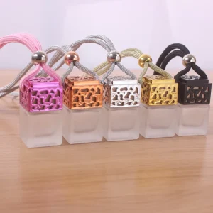 8ml Matte Glass Car Perfume Air Freshener Bottle with Hanging Rope