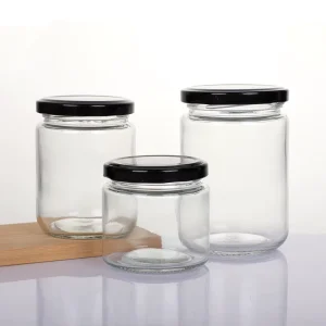 8oz 12oz 16oz 240ml 350ml 500ml 730ml Glass Bottles and Jars with Lid for Spice Honey Jam and Food Storage