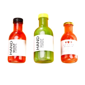 8oz 12oz 16oz Glass sauce bottles ketchup chili BBQ sauce bottle empty glass juice bottle