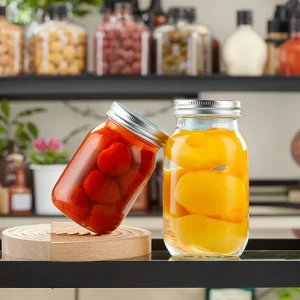 8oz 16oz 32oz Empty Clear Round Glass Mason Canning Jars with Lids for Food Storage 250ml 380ml 500ml 750ml 1000ml