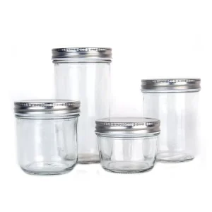 8oz 16oz 32oz Glass Regular Mouth Mason Jars for Food Storage Canning Drinking and Jelly