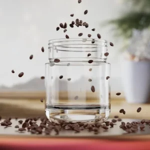 8oz 250ml 300ml Round Transparent Glass Jars with Frosted Finish and Screw Caps for Snack Food Packaging