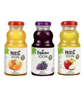 8oz 250ml Clear Glass Juice Bottle with Twist Cap