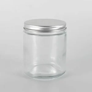 8oz 4oz Crystal clear Reusable Straight Sided Glass Jar Packaging for Dietary Supplement Container Candle Packaging